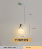 Lumibubs Sleeping Bear Moon Wall Lamp, Premium Resin & Wood Kids Bedroom Sconce - Pendant Lamp / 3 Color Temperature