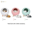 Lumibubs Sleeping Cat Egg House Night Light, Touch Control USB Rechargeable Atmosphere Lamp - Night Light