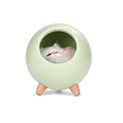 Lumibubs Sleeping Cat Egg House Night Light, Touch Control USB Rechargeable Atmosphere Lamp - green / 1pc - Night Light