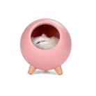 Lumibubs Sleeping Cat Egg House Night Light, Touch Control USB Rechargeable Atmosphere Lamp - Pink / 1pc - Night Light