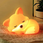 Lumibubs Sleeping Fox Night Light, Tap Control Dimmable Rechargeable Silicone Lamp for Kids - Fox Night Light - Night
