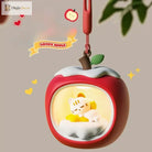 Lumibubs Sleepy Cat Apple House Night Light, Touch Control USB Rechargeable Atmosphere Lamp - Night Light