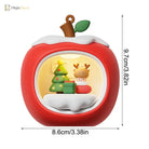 Lumibubs Sleepy Cat Apple House Night Light, Touch Control USB Rechargeable Atmosphere Lamp - Night Light