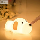 Lumibubs Sleepy Puppy Night Light, Touch Sensor Rechargeable Silicone Dog Lamp for Kids - Papa Puppy - Night Light