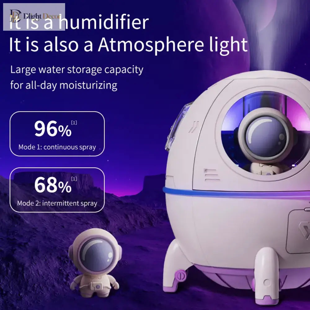 Lumibubs Space Capsule Night Light & Humidifier, 3-in-1 Astronaut Atmosphere Lamp for Kids Bedroom - Night Light