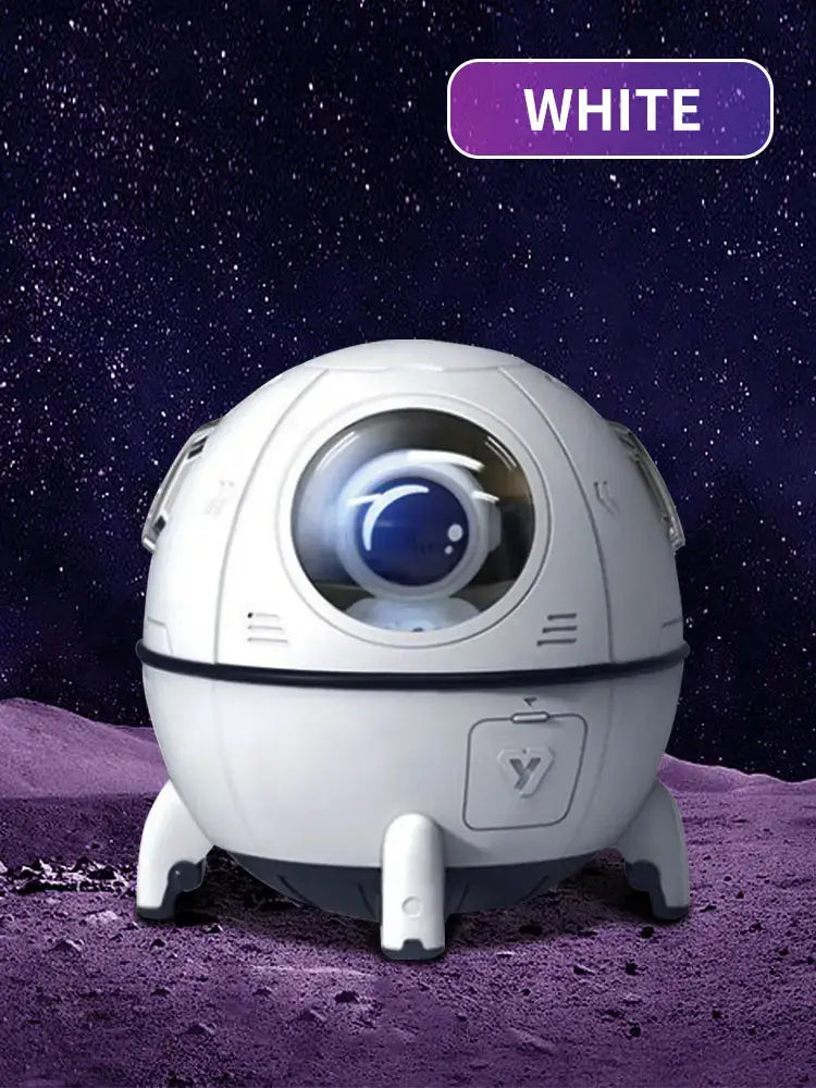 Lumibubs Space Capsule Night Light & Humidifier, 3-in-1 Astronaut Atmosphere Lamp for Kids Bedroom - White