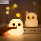 Lumibubs Wise Owl Night Light, RGB Colour Changing Touch Rechargeable Silicone Kids Lamp - Table Lamp
