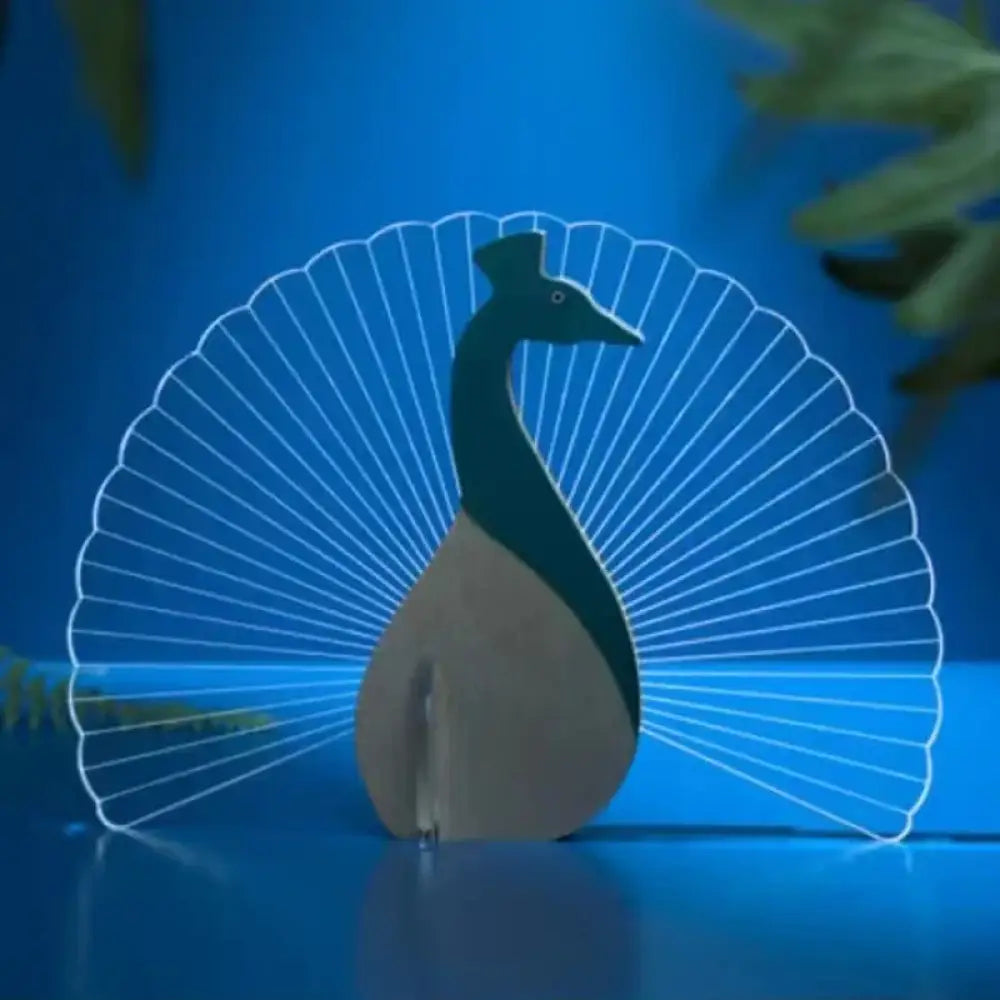 Lumibubs Wooden Animal Glow Lamp, Laser Cut LED Night Light for Kids Bedroom & Home Decor - A1 - Table Lamp