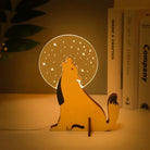 Lumibubs Wooden Animal Glow Lamp, Laser Cut LED Night Light for Kids Bedroom & Home Decor - A5 - Table Lamp