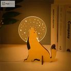Lumibubs Wooden Animal Glow Lamp, Laser Cut LED Night Light for Kids Bedroom & Home Decor - Table Lamp
