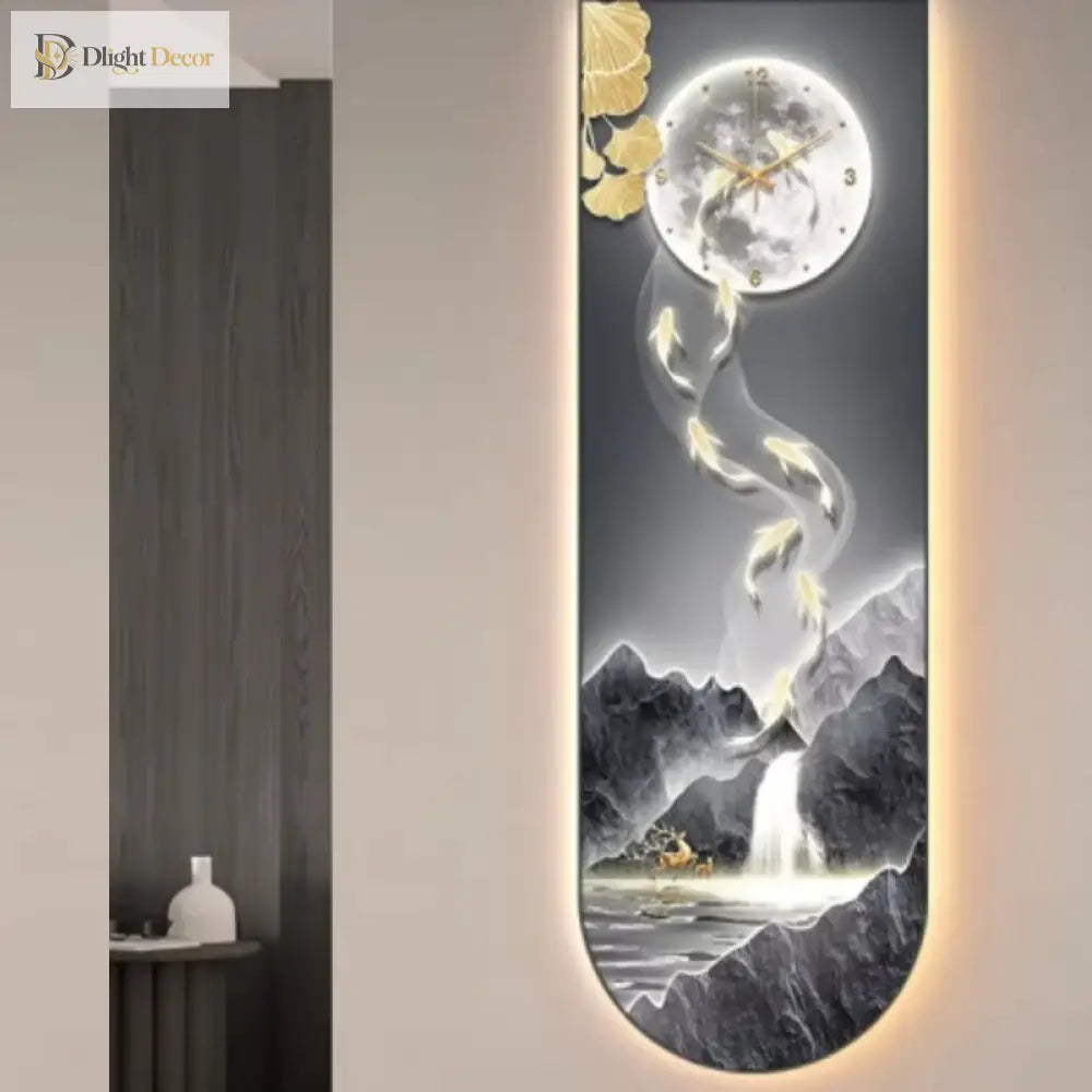 Dlight Decor Luminous Wall Clock with Elegant Glow Wall Art