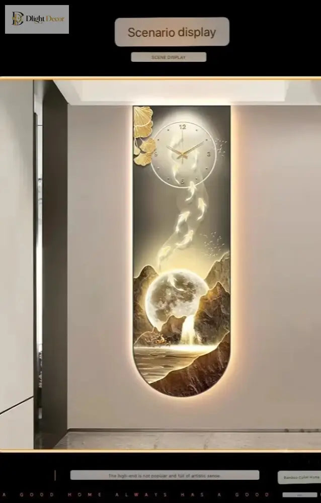 Dlight Decor Luminous Wall Clock with Elegant Glow Wall Art