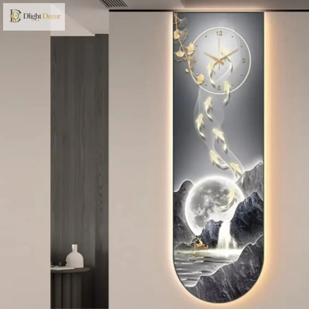 Dlight Decor Luminous Wall Clock with Elegant Glow Wall Art