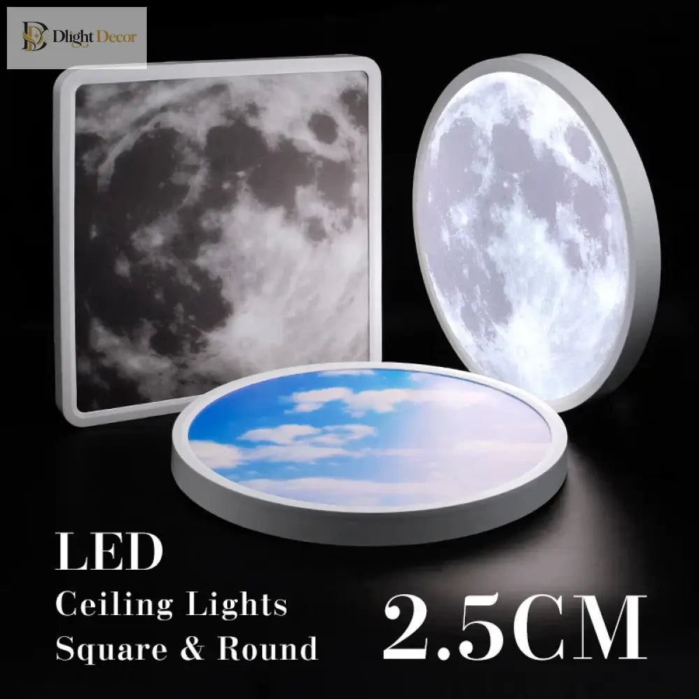 Sky Smart Lamps Led Ceiling Light Fixture - Moon Lights With App Remote Control Ideal For Living