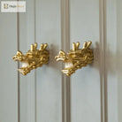 Luxury Brass Solid Handle Pure Copper Animal Shape High-grade Gold Wardrobe Dresser Drawer Cabinet Pulls Furniture