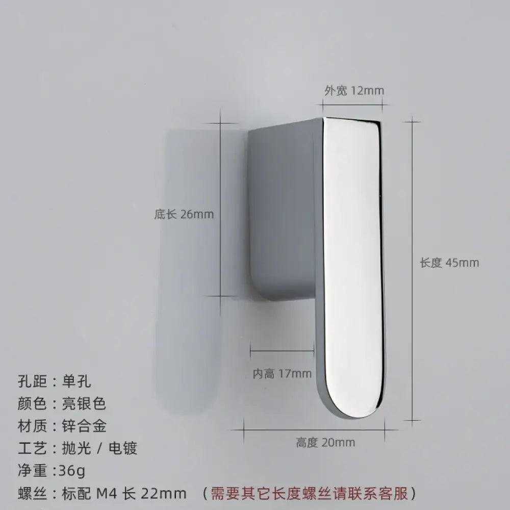 Luxury Zinc Alloy Cabinet Handles - Modern Drawer Pulls for Wardrobes Closets and Furniture Silver Handles