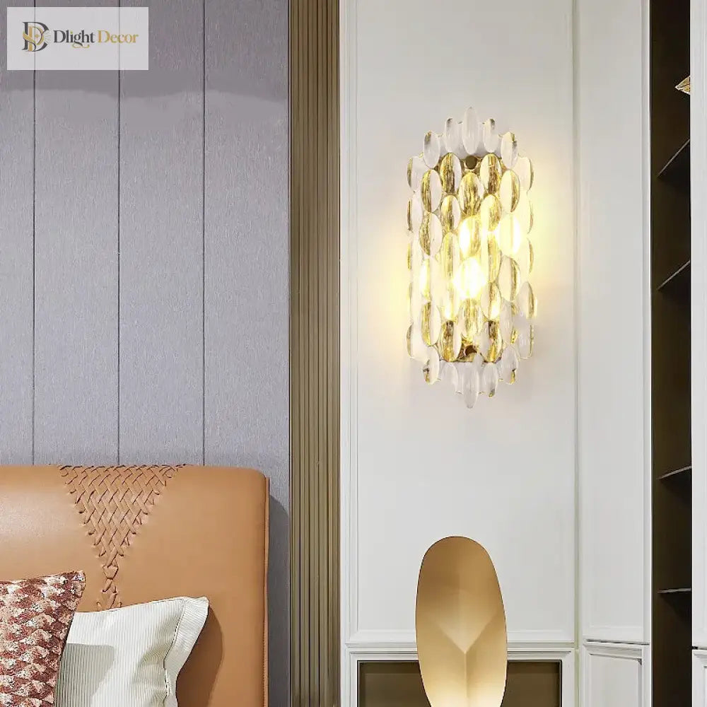 Lyric Nordic Postmodern Minimalist Crystal Villa Wall Lamp - Personalize Your Space With Creative