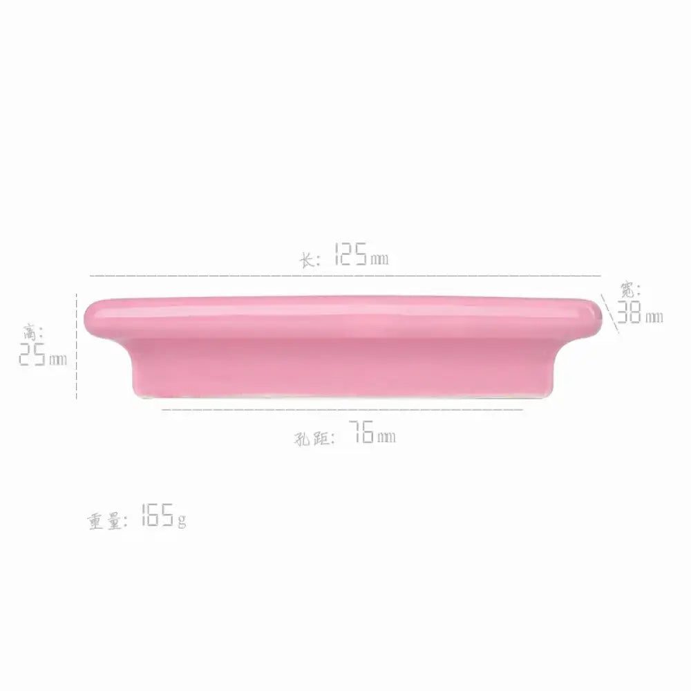 Macaron Series Ceramic Wardrobe Handles – Children’s Room Door Knobs and Cabinet Pulls 2115-pink Handles