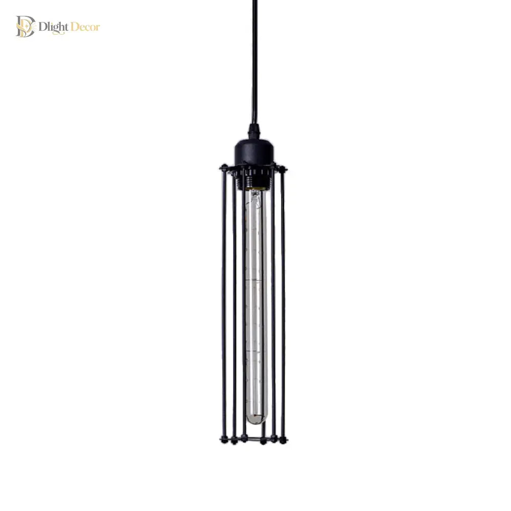 Madelyn - Black Industrial Tube Pendant Light