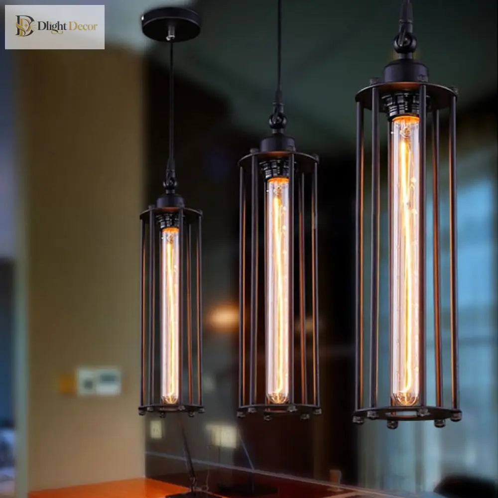 Madelyn - Black Industrial Tube Pendant Light