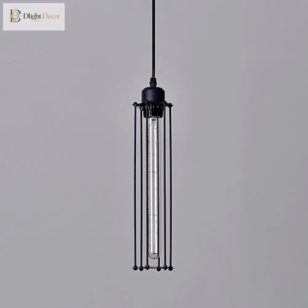 Madelyn - Black Industrial Tube Pendant Light