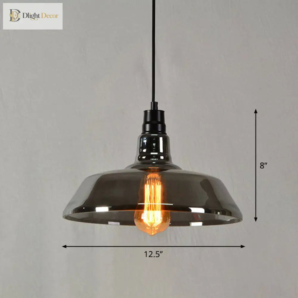 Madison Industrial Pendant: Vintage Charm In Multiple Colors (Clear Amber