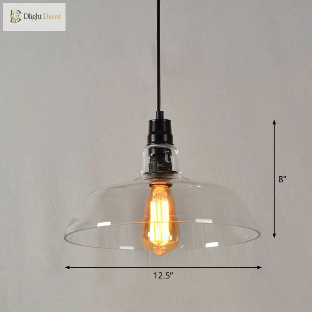 Madison Industrial Pendant: Vintage Charm In Multiple Colors (Clear Amber