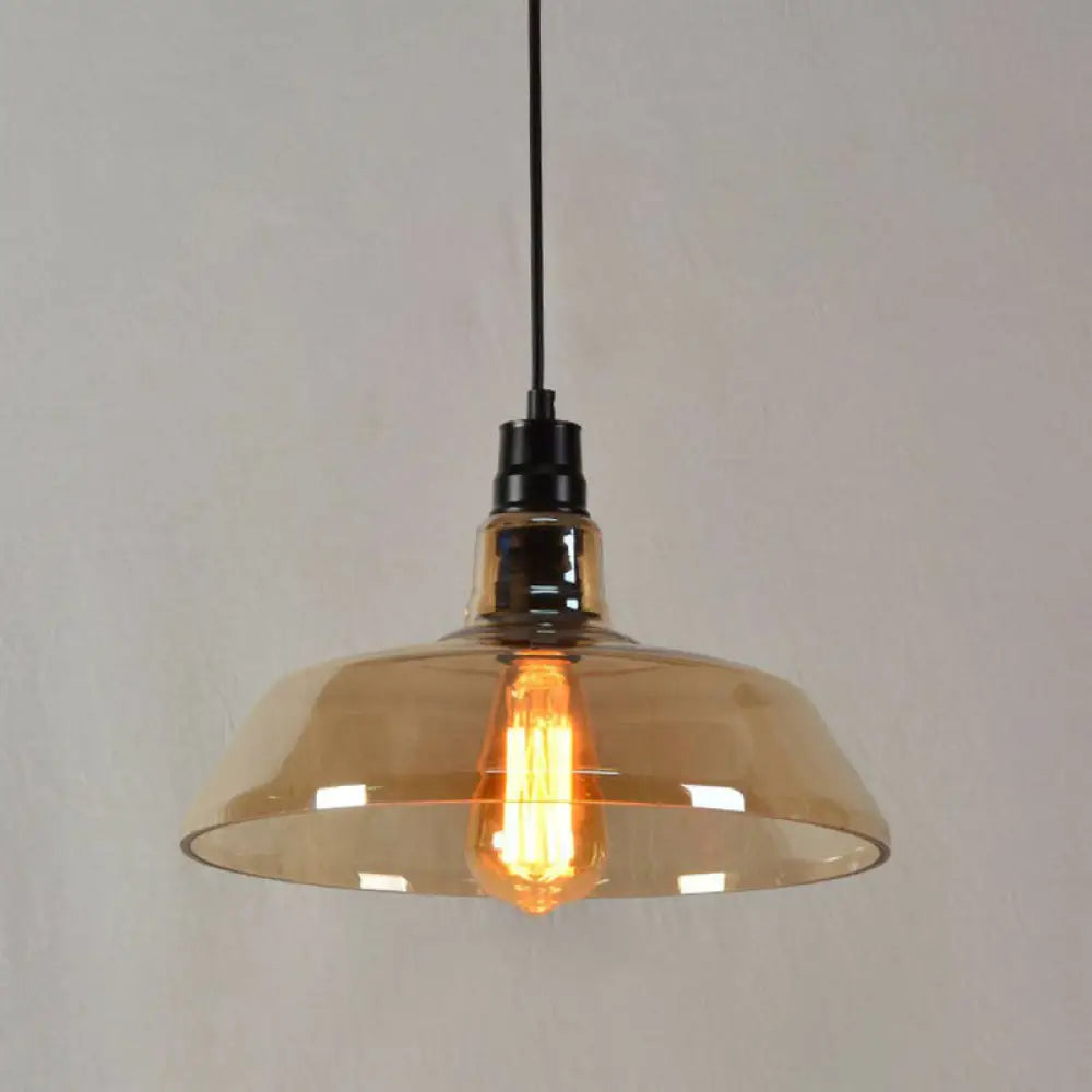 Madison Industrial Pendant: Vintage Charm In Multiple Colors (Clear Amber