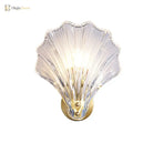 Madison - Fancy Modern Glass Shell Lampshade Indoor Bathroom Waterproof Next Wall Lamp Led Brass