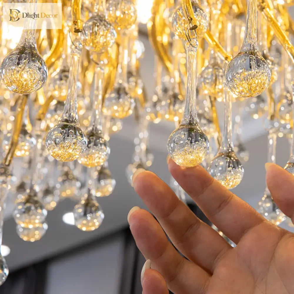 Modern Luxury Crystal Chandeliers - Maison Margiela Water Drop Pendant Light Perfect For Living