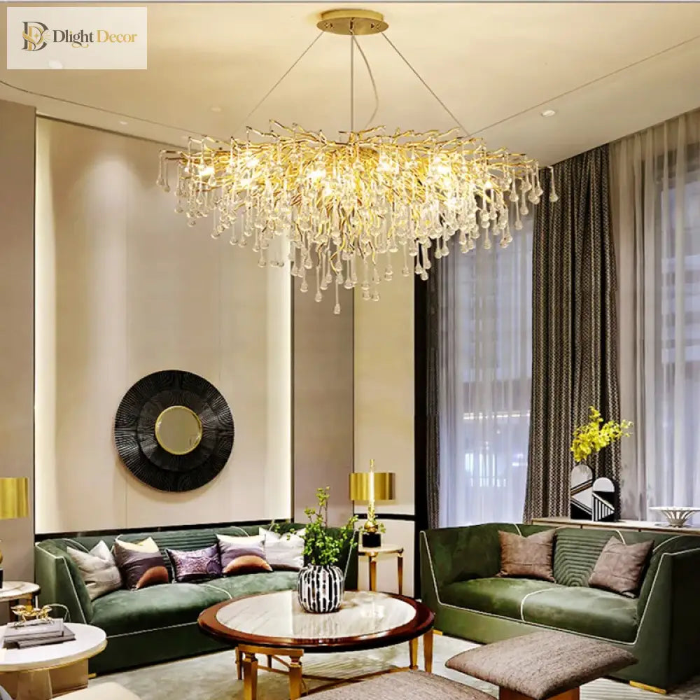 Modern Luxury Crystal Chandeliers - Maison Margiela Water Drop Pendant Light Perfect For Living
