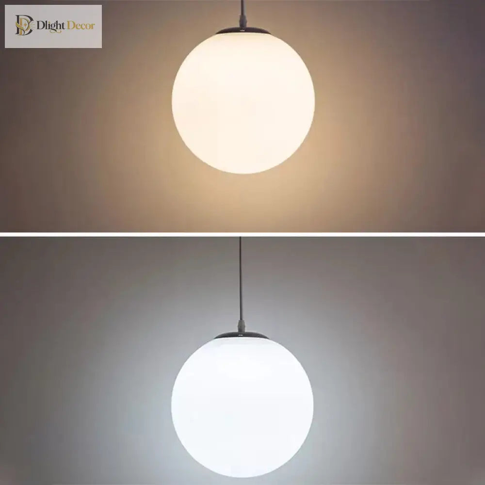 Makayla Elegance Meets Versatility: White Glass Globe Pendant