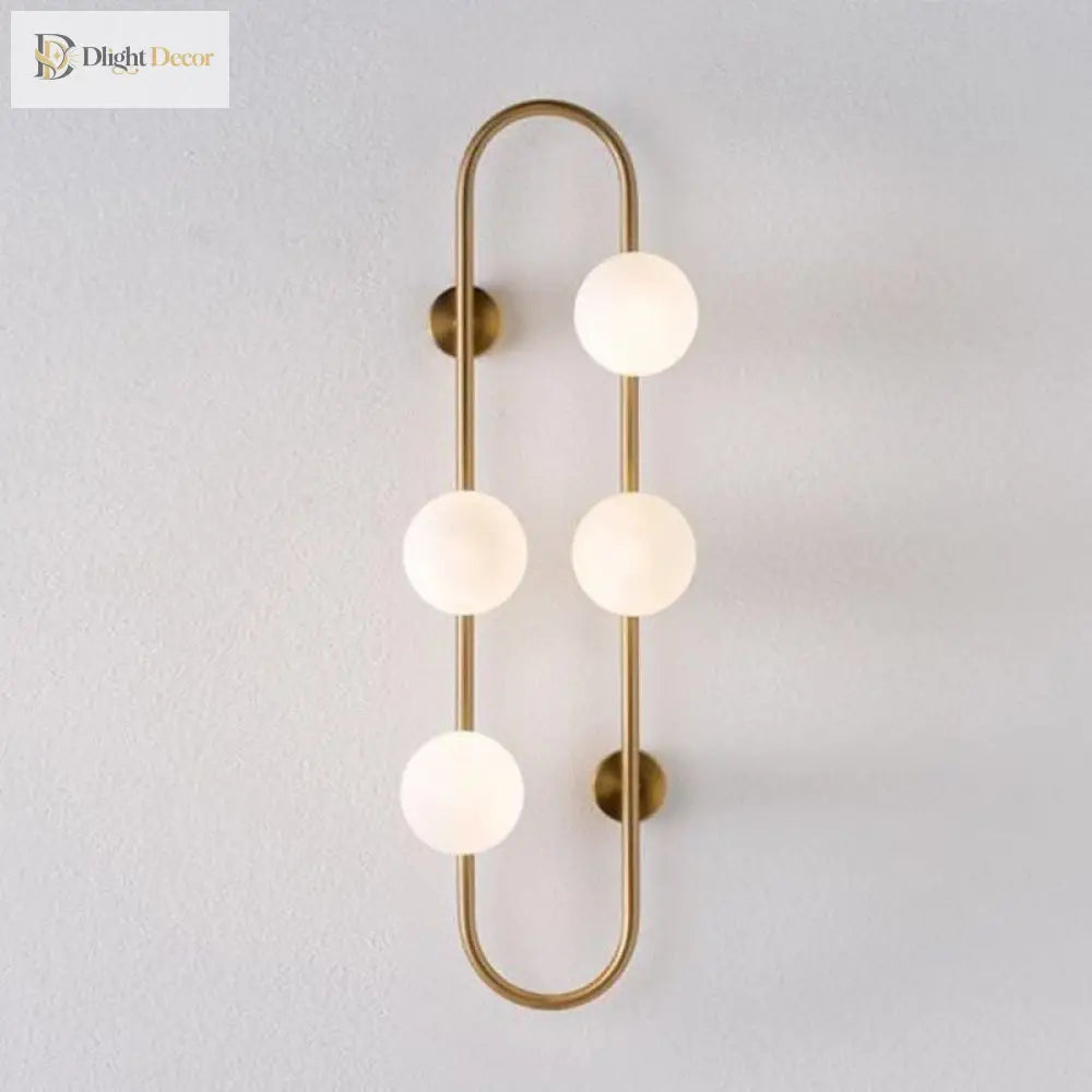 Makenzie Modern Gold Wall Sconce With 4 Lights