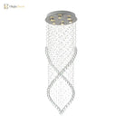Mckenna Modern 6 - Light Nickel & Crystal Flushmount Ceiling Light