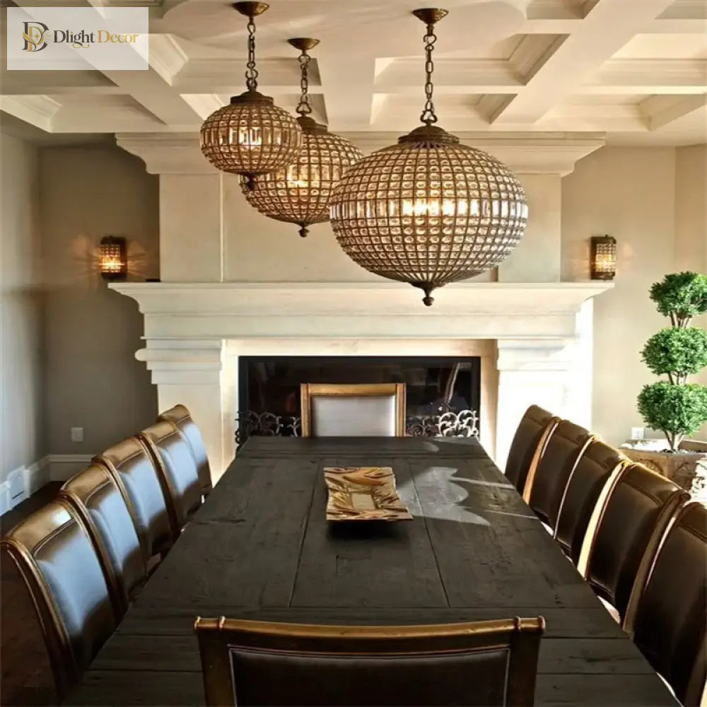 Medieval French Court Style Crystal Chandelier - Retro Luxury Lighting For Living Rooms And Bedrooms