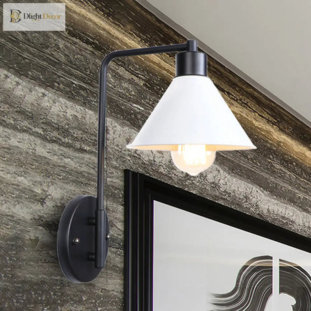 Melanie Retro Wall Sconce: Chic White Light For Any Space