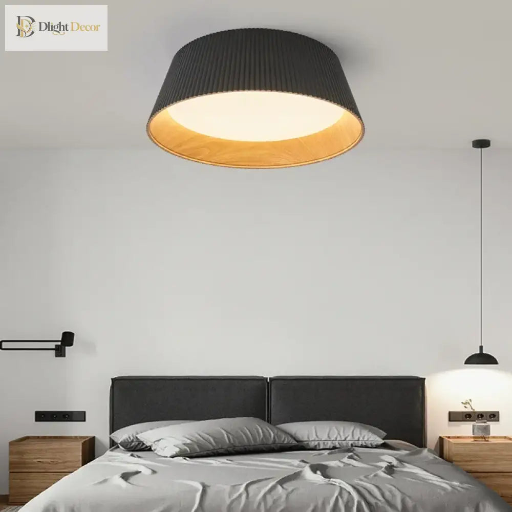 Minimalism Designer Wood Grain Ceiling Lamp - Led Dining Room Bedroom Kitchen Decoration Chandelier