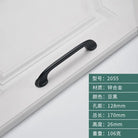 Minimalist Zinc Alloy Cabinet Handles - American Style Drawer Knobs for Wardrobes and Furniture black-128 Handles