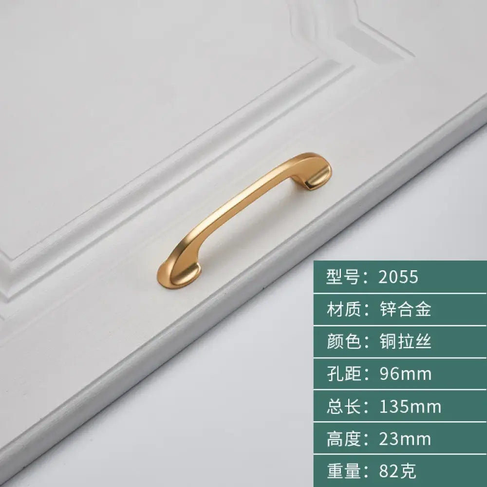 Minimalist Zinc Alloy Cabinet Handles - American Style Drawer Knobs for Wardrobes and Furniture coppery-96 Handles