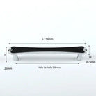 Modern Black and Red Leather Cabinet Handle – Sleek Zinc Alloy Drawer Pulls for Wardrobes and Cupboards (96mm/128mm)