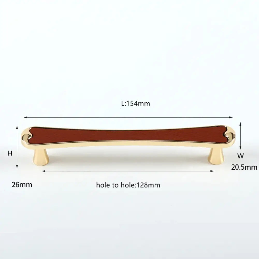 Modern Black and Red Leather Cabinet Handle – Sleek Zinc Alloy Drawer Pulls for Wardrobes and Cupboards (96mm/128mm)