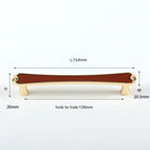 Modern Black and Red Leather Cabinet Handle – Sleek Zinc Alloy Drawer Pulls for Wardrobes and Cupboards (96mm/128mm)
