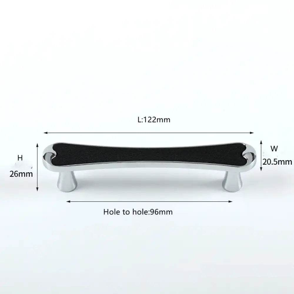 Modern Black and Red Leather Cabinet Handle – Sleek Zinc Alloy Drawer Pulls for Wardrobes and Cupboards (96mm/128mm)