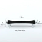 Modern Black and Red Leather Cabinet Handle – Sleek Zinc Alloy Drawer Pulls for Wardrobes and Cupboards (96mm/128mm)