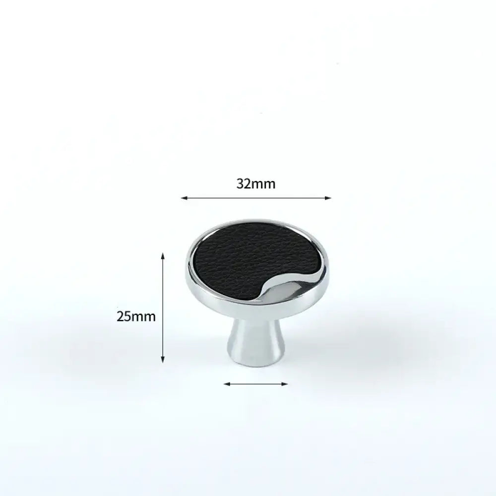 Modern Black and Red Leather Cabinet Handle – Sleek Zinc Alloy Drawer Pulls for Wardrobes and Cupboards (96mm/128mm)
