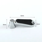 Modern Black and Red Leather Cabinet Handle – Sleek Zinc Alloy Drawer Pulls for Wardrobes and Cupboards (96mm/128mm)