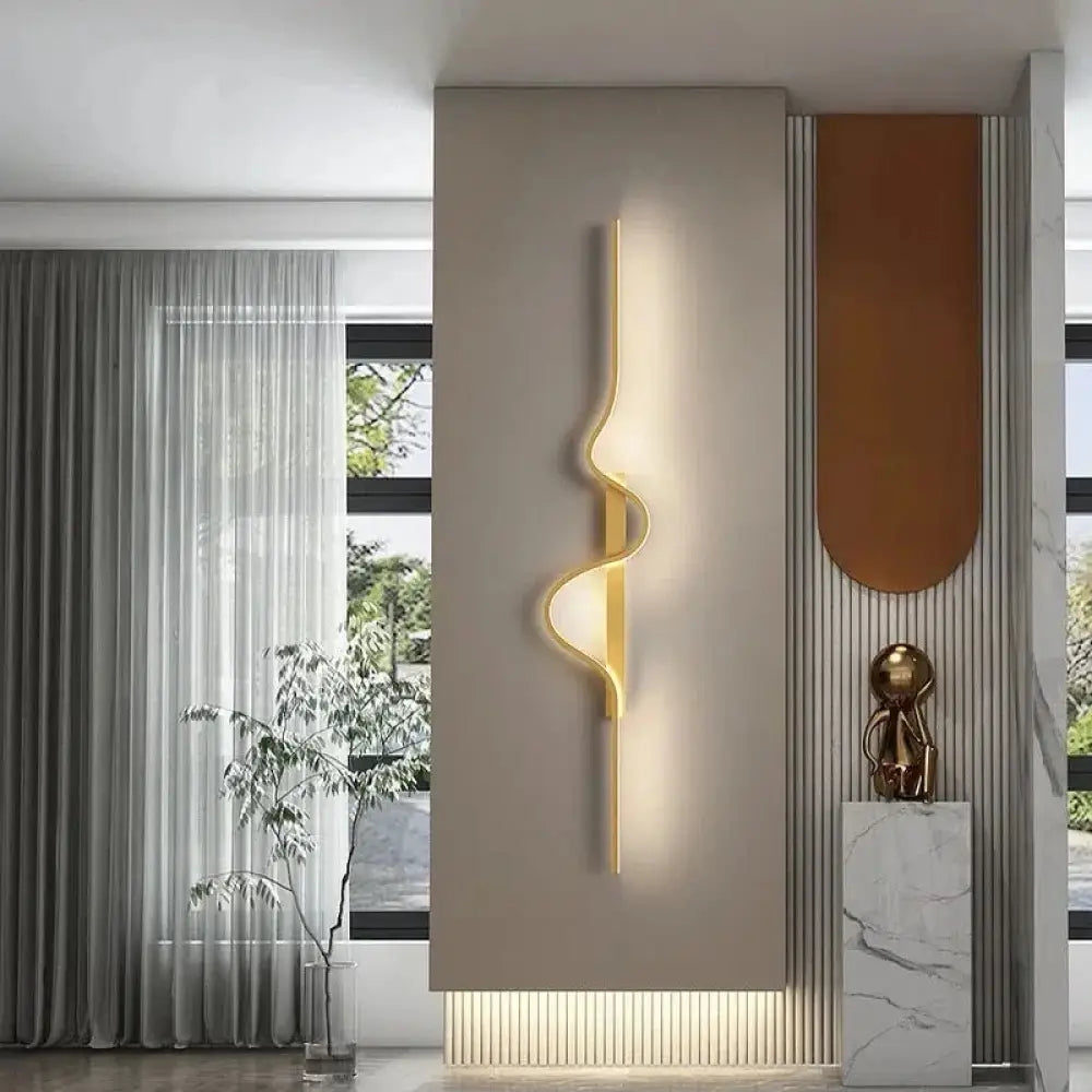 Dlight Decor Black Modern LED Wall Light Fixture 120cm / CHINA / Remote dimming|black gold