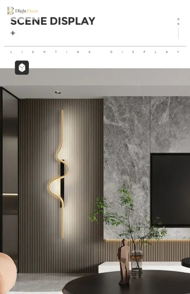 Dlight Decor Black Modern LED Wall Light Fixture