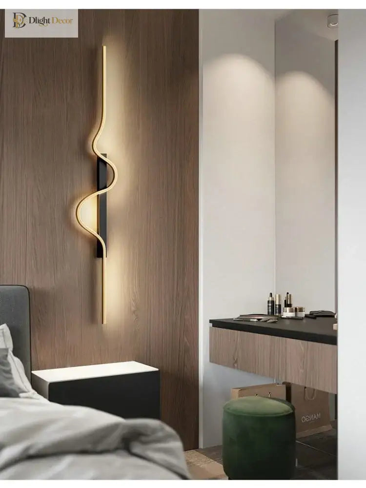 Dlight Decor Black Modern LED Wall Light Fixture