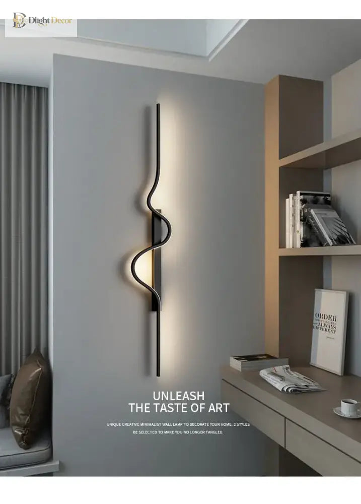 Dlight Decor Black Modern LED Wall Light Fixture